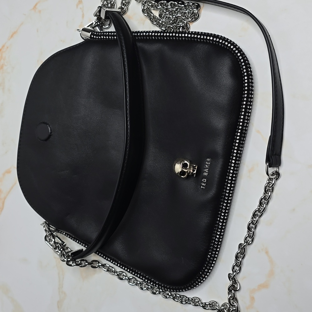 Ted Baker Mine Judex Crossbody Bag Lamb Skin Leather W Alexander McQueen Skull